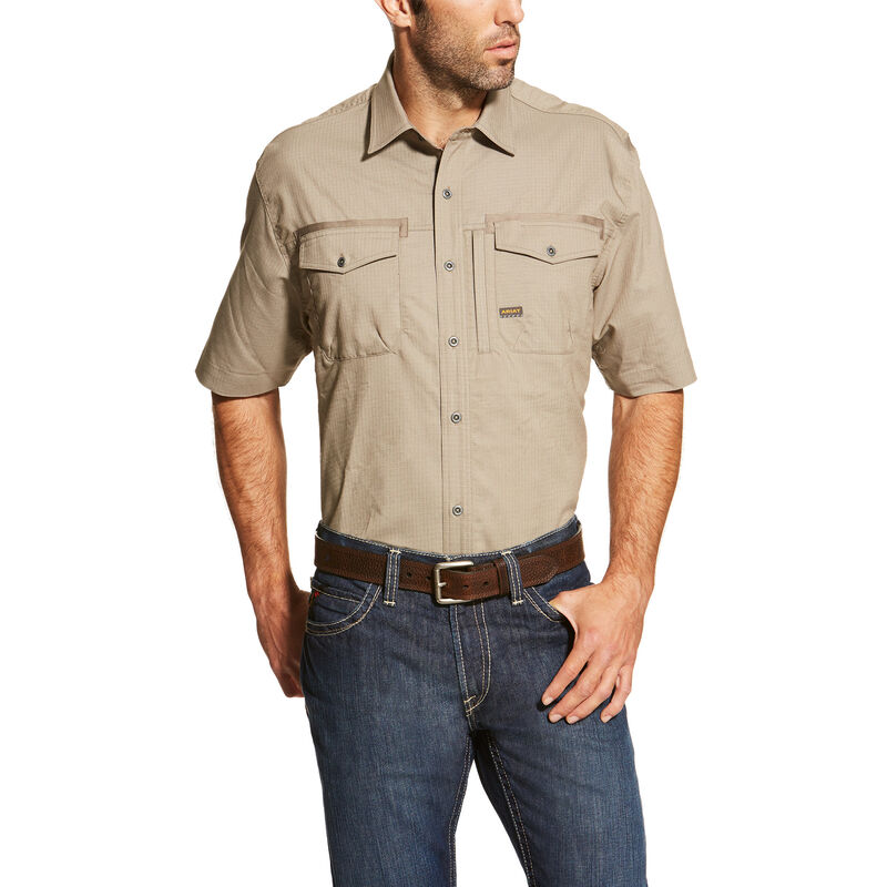 Ariat Hemden Herren - Rebar Workman Work Khaki ( FWKTZ-7810 )